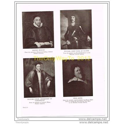 ROBERT BURTON, WILLIAM EARL CRAVEN, WILLIAM JUXON,INIGO JONES, Book Illustration