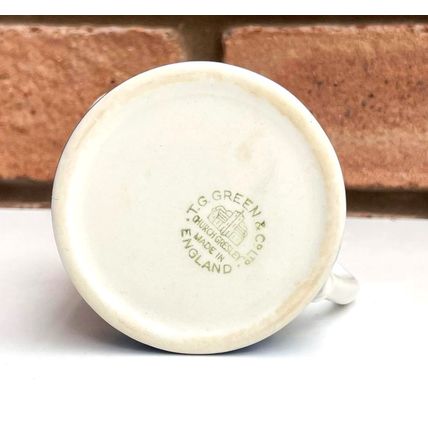 TG T G Green Cornishware EARLY 6cm CREAMER CREAM Jug Round Church Cornish Ware