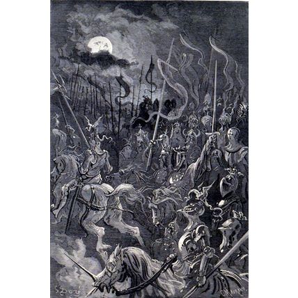 CHARLEMAGNE’S VISION 1885 Gustave Doré - Ernest L'Épine ANTIQUE ENGRAVING