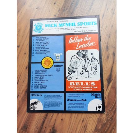 1979 FA Cup 4th Round Programme - Ipswich Town vs Orient **FREE P&P **
