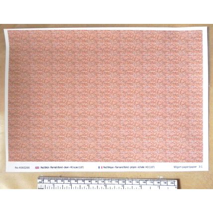 Papier "Brique rouge - Flamand bond -propre" - pour HO gauge-échelle 1:87-A4