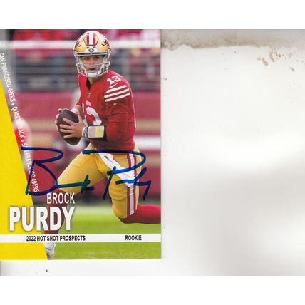 BROCK PURDY ROOKIE 2022 AUTOGRAPHED SAN FRANCISCO 49ERS ALL-PRO MVP QUARTERBACK