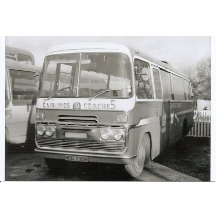 Black & White Photograph of Emblings Coaches Ltd. of Guyhirn - NEG 730M