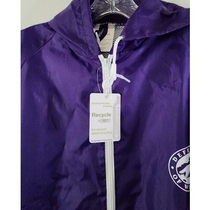 Defenders of Wildlife Purple One Size Unisex 100% Polyester Rain Coat