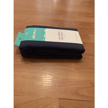 1 Pc Pillowfort Blue Microfiber Full Flat Sheet 81"x96"