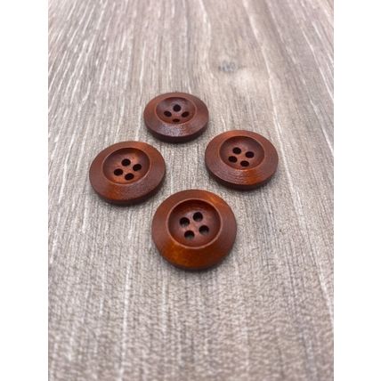 20mm Brown Red Wooden Buttons Cardigan Sewing Scrapbooking Handmade Knitting
