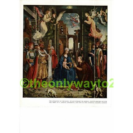Adoration of the King, Jan Gossart de Mabuse, Book Illustration (Print), 1934