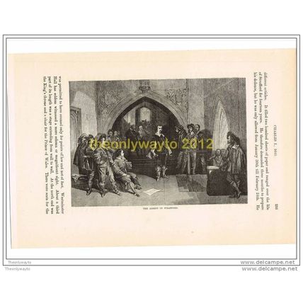 ARREST OF STAFFORD, ENGLAND, 1641, Illustration, c1870