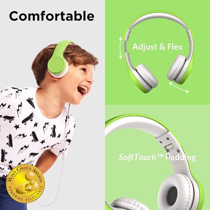 Connect+ lilgadgets Wired Headphones For Kids GREEN