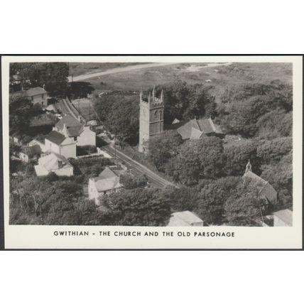 The Church and Old Parsonage, Gwithian, Cornwall, c.1960 - Aerofilms RP Postcard