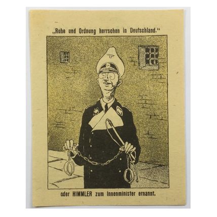 WW2 Russian/Soviet Air Drop Leaflet Illustrated by Kukryniksy. - Code 2744.
