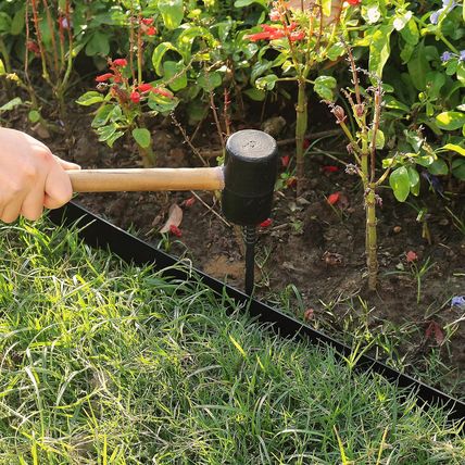 Gardzen 1.5" X 100' Landscape Edging Kit, Garden Edging Coil Comes with 120 Pcs