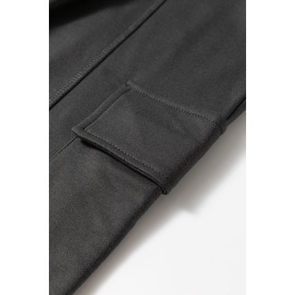Carbon Grey Cargo Pockets Drawstring Sweatpants