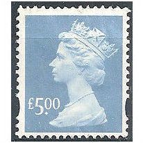 2003 Y1729 £5.00 Azure High Value Machin Very Fine Used