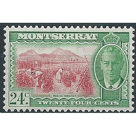 Montserrat 1951 SG131 24c Carmine & Yellow-Green Mounted Mint . ..