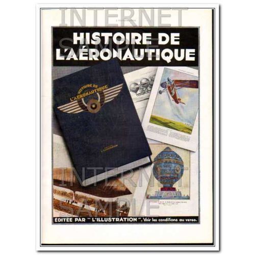 HISTOIRE DE AERONAUTIQUE 1932 French History of Aeronautics vintage ad