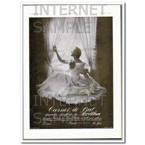 REVILLON Carnet de Bal 1937 Paris France parfum perfume vintage ad
