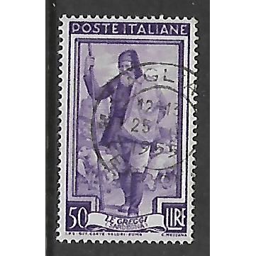 ITALY 1950 ITALY WORKERS 50L VIOLET SHEPHERD SG773 FINE USED#