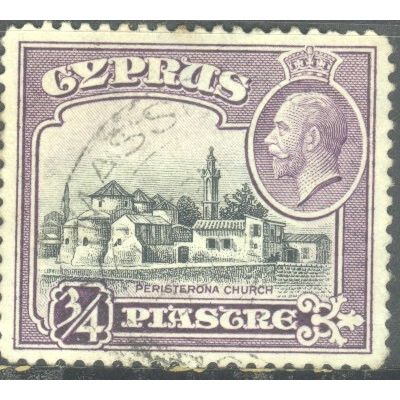 Cyprus 1934 - SG135 - 3/4pi - Peristrona Church - KGV - used 2
