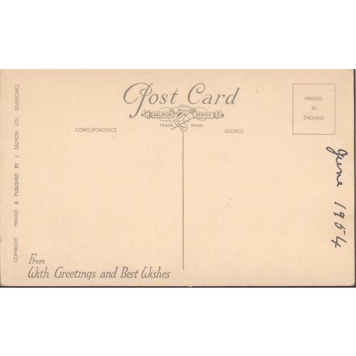 GB Postcard 1954 - Dunster Church, Somerset