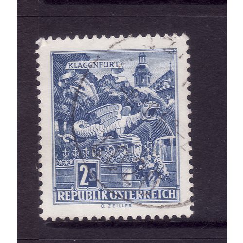 AUSTRIA 1957 BUILDINGS 2s BLUE DRAGON SG 1310 FINE USED#