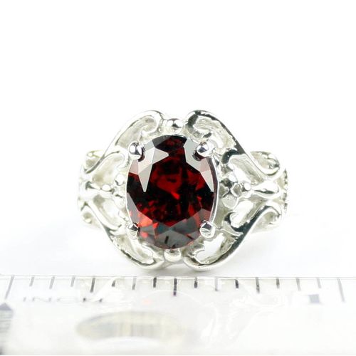 Garnet CZ, 925 Sterling Silver Ladies Rings, SR169