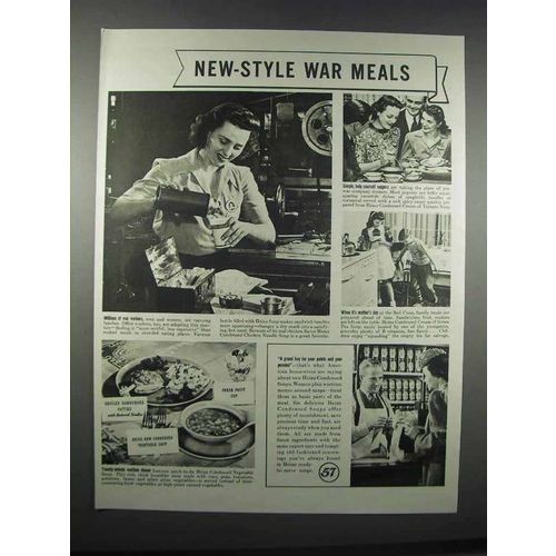 1943 Heinz Condensed Soups Ad - New-Style War Meals