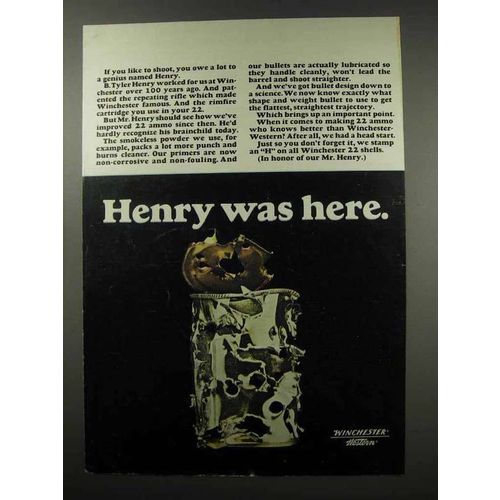 1966 Winchester 22 Ammo Ad - Henry Was Here