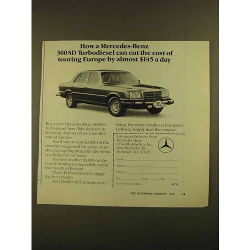 1979 Mercedes-Benz 300SD Turbodiesel Ad - Cut Cost