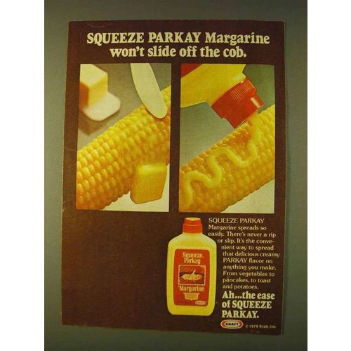 1979 Kraft Squeeze Parkay Margarine Ad - Won't Slide