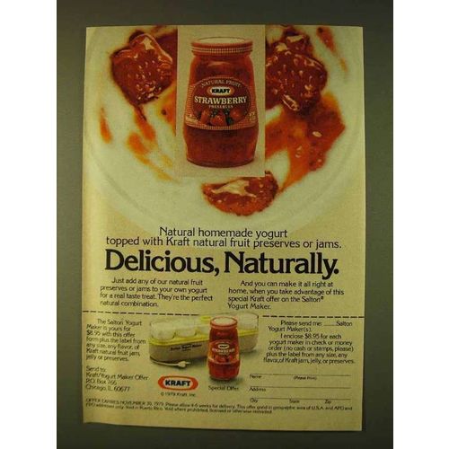 1979 Kraft Strawberry Preserves Ad - Delicious