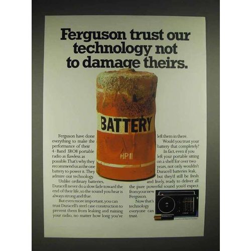 1984 Duracell Battery Ad - Ferguson Trust Technology