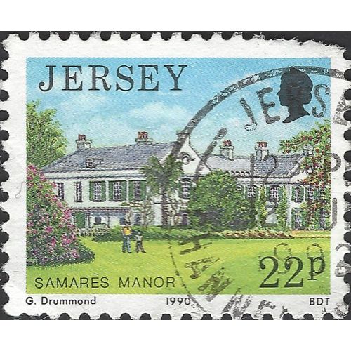 JERSEY, Samares Manor, green 1990, 22p, #4