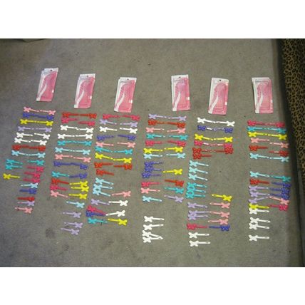 28 Goody Girls Plastic Butterfly Hair Barrettes Secure Pastel Vibrant Colored 09