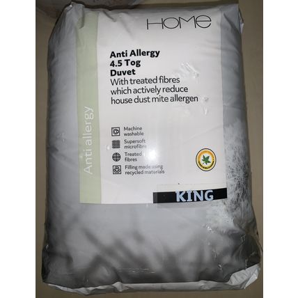 Argos Home Anti-Allergy 4.5 Tog Duvet - Kingsize