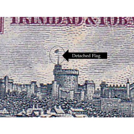 1935 KGV SILVER JUBILEE - Trinidad & Tobago 24c SG242 Detached Flag - MINT