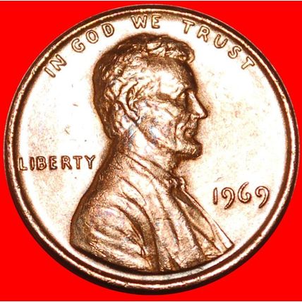 MEMORIAL (1959-1982): USA ★ 1 CENT 1969 LINCOLN (1809-1865★LOW START★NO RESERVE!