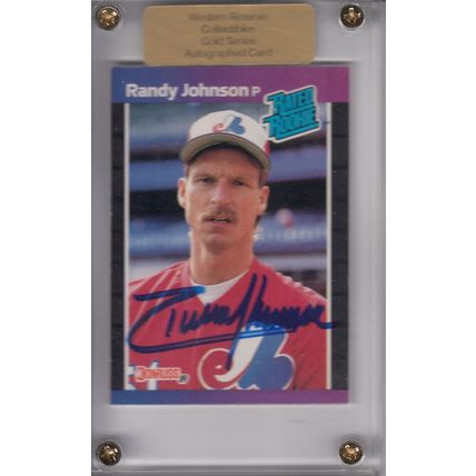RANDY JOHNSON 1989 AUTOGRAPHED WESTERN RESERVE MONTREAL EXPOS HOF ALSTAR PITCHER