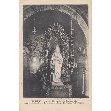 Poitiers Vienne Eglise Sainte Radegonde Crypte French Religious Postcard