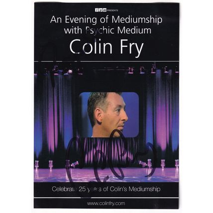 Colin Fry Medium Large Hand Signed Theatre Flyer