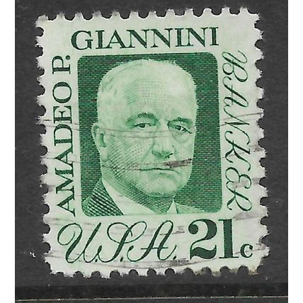 USA 1973 21c MYRTLE GREEN AMADEO P GLANNINI SG1389 FINE USED#