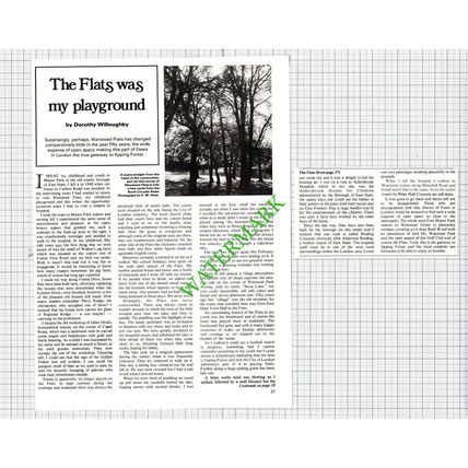 Dorothy Willoughby Wanstead Flats Epping Forest Essex - 1979 Article