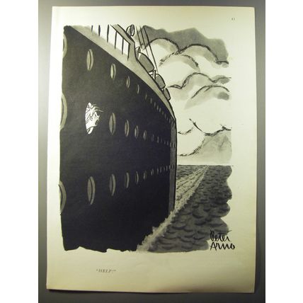 1953 Cartoon by Peter Arno - HELP!