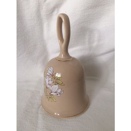 Vintage Sadler Bell With Magnolia Decoration Collectable Ornament