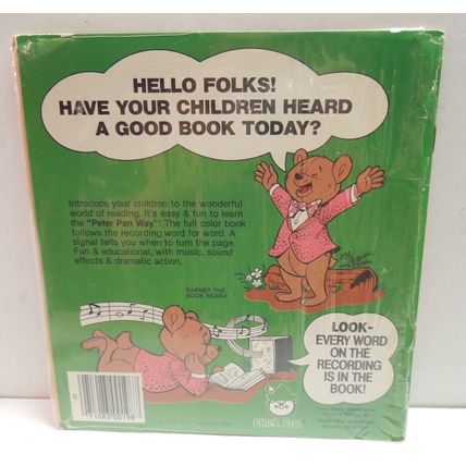 A Christmas Carol Book & 45 RPM Record Peter Pan Ind. 1981 Barney the Book Bear