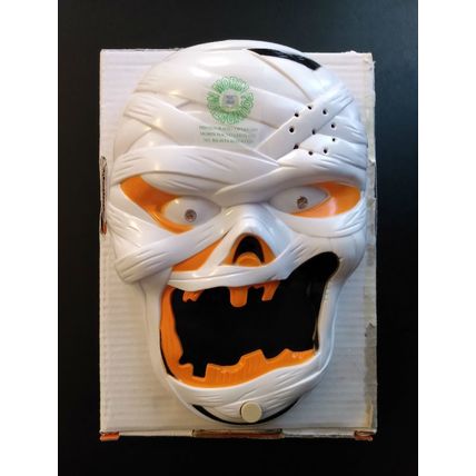 GHOUL HOUSE MUMMY DOORBELL LIGHT UP EYES DROP DOWN SPIDER ENTER AT YOUR OWN RISK