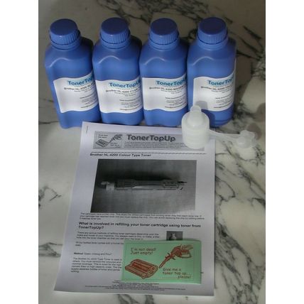 Rainbow Pack of Toner Refills for Brother HL-4200CN TN12-BK TN12-C TN12-M TN12-Y