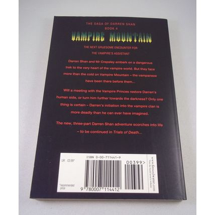 Darren Shan 4: Vampire Mountain - Young Adult Horror Book