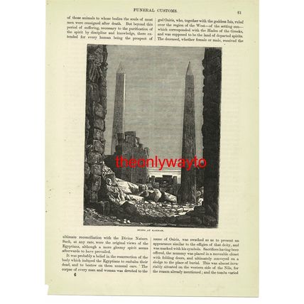 Ruins At Karnak, Egypt, Book Illustration (Print), 1888