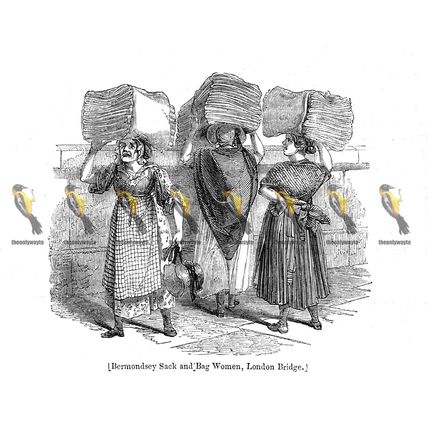 Bermondsey Sack & Bag Women, c1842, London Bridge, MODERN REPRODUCTION